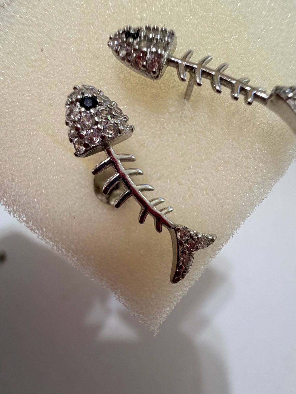 Fishbone earrings 925 silver - Picture 2 of 10
